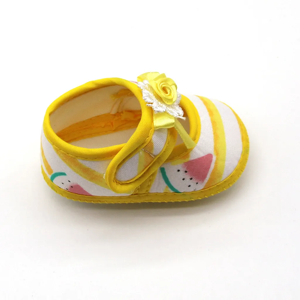 

Watermelon Printing Shoes First Walkers Newborn Baby Girls Prewalker Soft Sole Shoes Hasp Single Shoes baby girl shoes