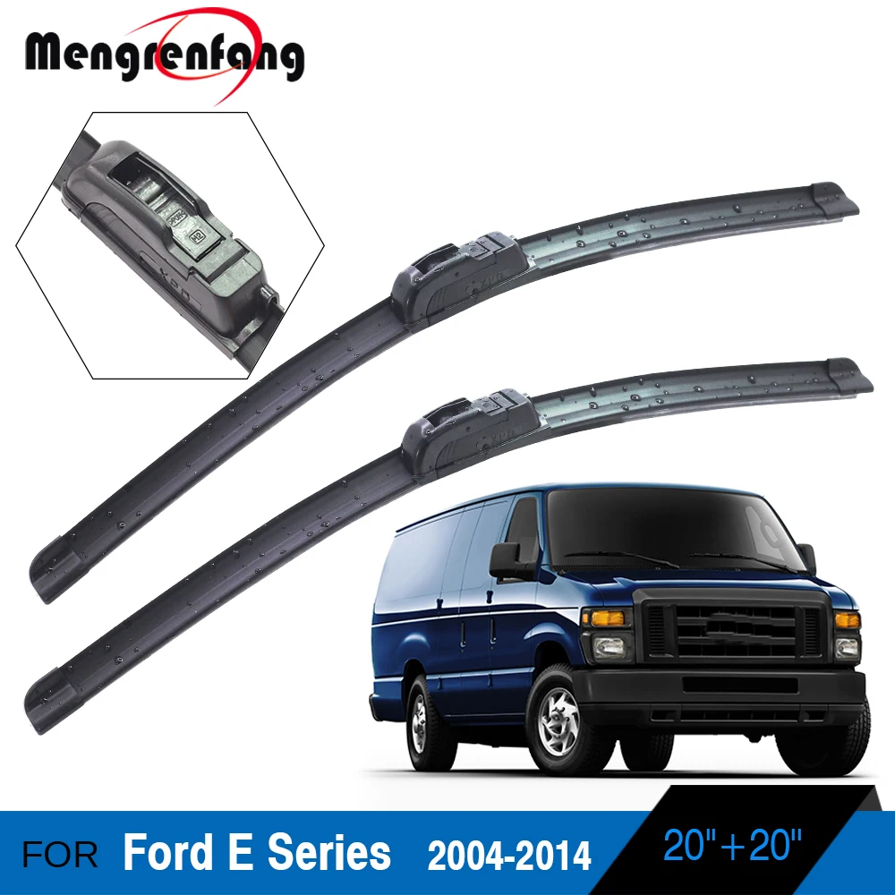 

Для Ford E Series Van 2004-2014 автомобильные передние щетки стеклоочистителя, мягкие резиновые щетки стеклоочистителя, j-крюк, аксессуары в виде оружи...