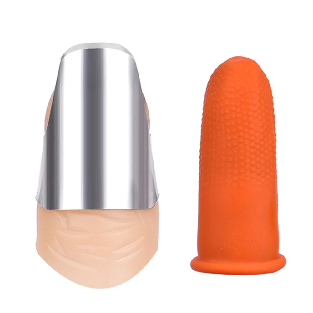 Нержавеющая сталь овощей с накатанной головкой резак указательный палец крышка