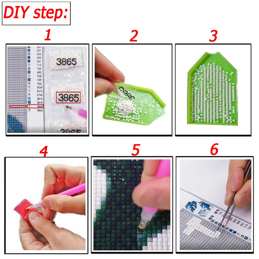 Pintura de diamantes 5D diy, mosaico de punto de cruz, &aacute;rbol grande, taladro completo, paisaje de bosque, conjunto de bordado de diamantes, regalo, decoraci&oacute;n del hogar, 5 paneles-3
