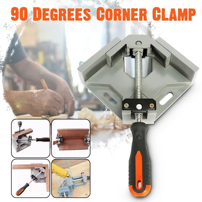 

Aluminum Single Handle 90 Degree Right Angle Clamp Angle Clamp Woodworking Frame Clip Right Angle Folder Tool