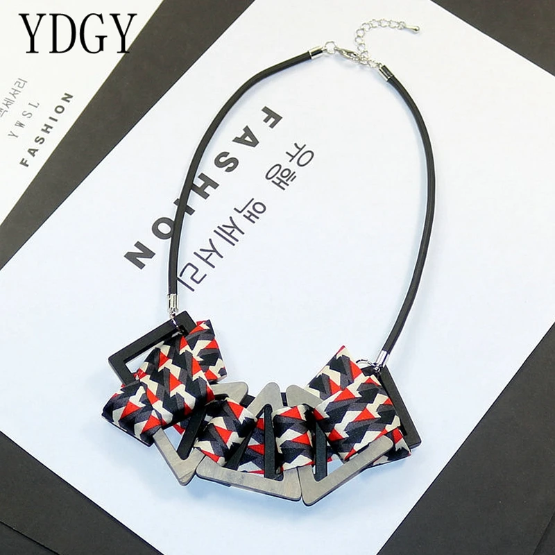 B1 2019autumn and winter new clavicle chain colored laced necklace, ladies fashion air Necklace - Окраска металла: B1