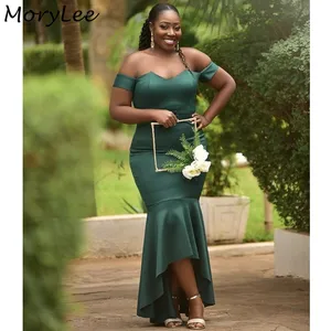 Bridesmaid Dresses Off The Shoulder Ankle Length Mermaid Satin Bridesmaid Dresses With Zipper Wedding Party Bridemaid Gowns