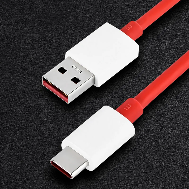 Оригинальный зарядный кабель Oneplus 7T Pro 6A быстросъемный USB типа C A plus 7 7t 6 6t 5 5t 3 t 100