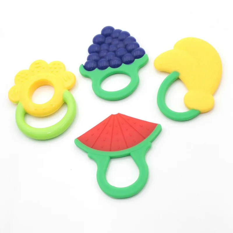 

1@#1pcs Attract Baby Teethers Silicone Teethers Food Grade Tiny Rod Teething Necklace Baby Shower Gifts Cartoon Animals Teether