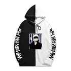 Толстовка с капюшоном, с длинным рукавом, в стиле японского аниме, для мужчин и женщин, двухцветный тонкий пуловер, 2021