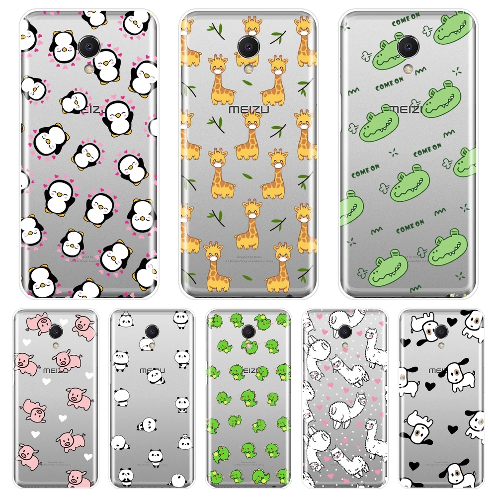 For Meizu M6 M5 M3 M2 Note Case Silicone Soft Pink Pig Dog Panda Back Cover For Meizu M6 M6S M6T M5 M5C M5S M3 M3S M2 Phone Case