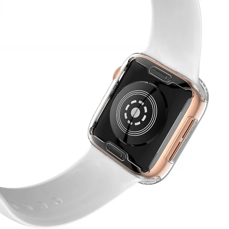 Мягкий прозрачный силиконовый чехол из ТПУ для Apple Watch Series 5/4/3/2/1 40 мм 44 38 42 10 шт. |