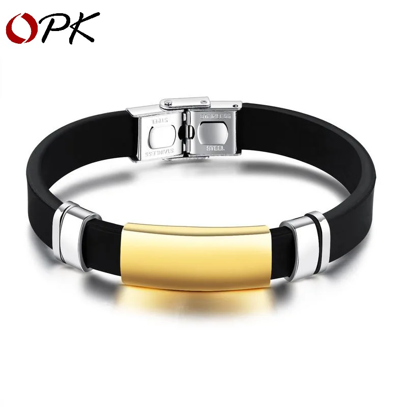 

Korean Bracelet titanium steel silica gel sports men's and women's bracelet student's best friend's Bracelet