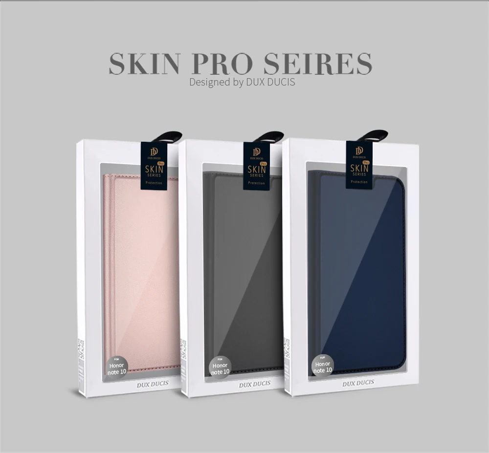 

For Huawei Honor Note 10 DUX DUCIS Skin Pro Series Leather Wallet Flip Case Full Protection Steady Stand Magnetic Closure