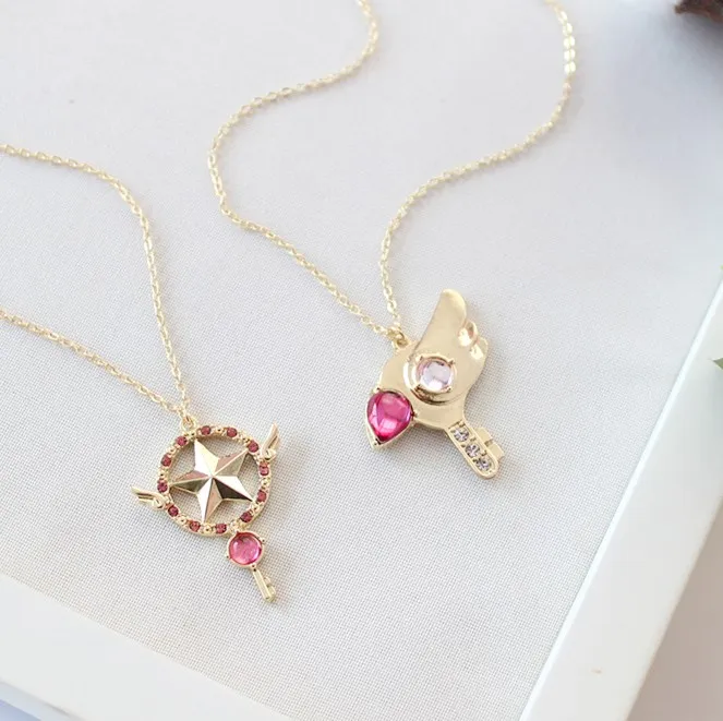 Модные ювелирные изделия японское аниме ожерелье со звездой палочкой головой