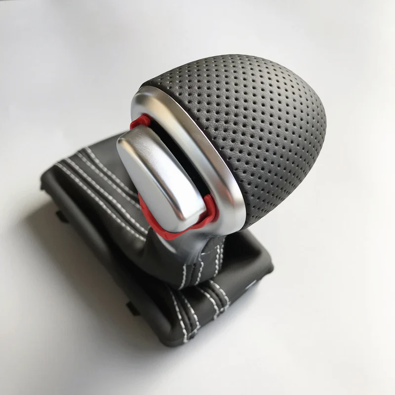 Автомобильный кожаный хромированный рукоятка для рычага переключения передач