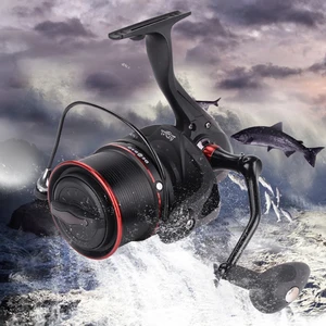 Рыболовная катушка 14BB, сверхбольшая, длинная, серия 10000, металлическая катушка с ручкой с ЧПУ, для морских приборов, литая спиннинговая катушка, для морской воды, дальние колеса