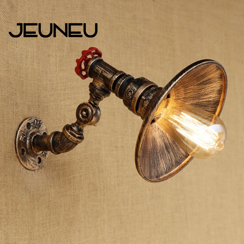 

American Industrial Wall Lamp 220V Retro Lamparas Indoor Iron Adjustable Wall Light for Living Room Bedroom Hallway Restaurant