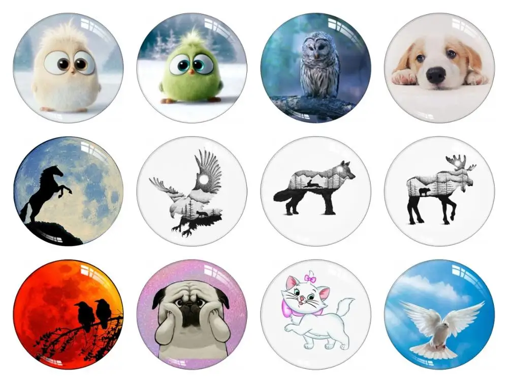 Круглая стеклянная кабошон с фото подвески для браслета 10 мм 12 14 16 18 20 25 30 DIY кнопки