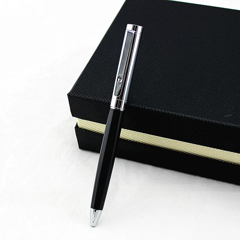 

stainless steel metal Ballpoint Pen Gift Boxes High Quality Office School stationery Writing Metal gifts pen pencil case bag