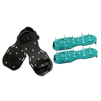black green aeration shoe pair with spikes adjustable belt and buckle combination yard tools 31 5x14 5x4 5cm