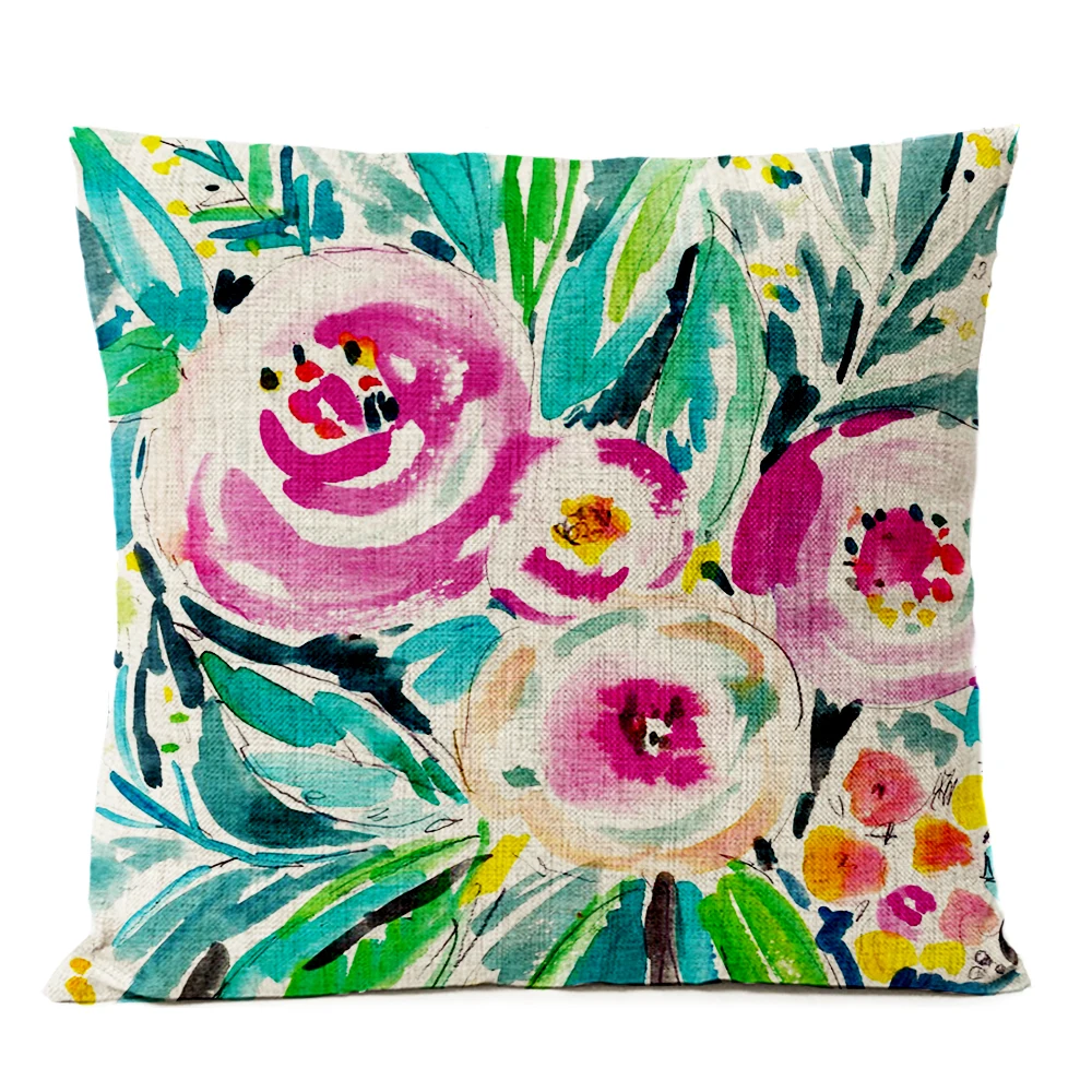 Домашний Декоративный красный цветок Подушка Nordic Цветочные подушка для птиц