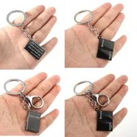 fashion mini anime death note keychain black notes book pendant keyrings men women trendytrinket jewelry bags car keyholder