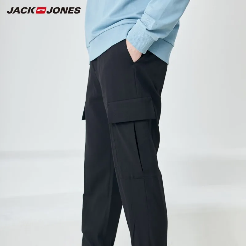 JackJones мужские однотонные повседневные брюки с карманами-карго стиль | 220114516