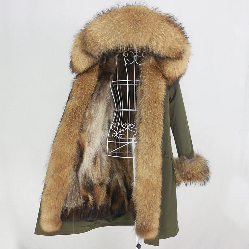 Женская непромокаемая парка OFTBUY зимняя куртка с натуральным мехом енота на