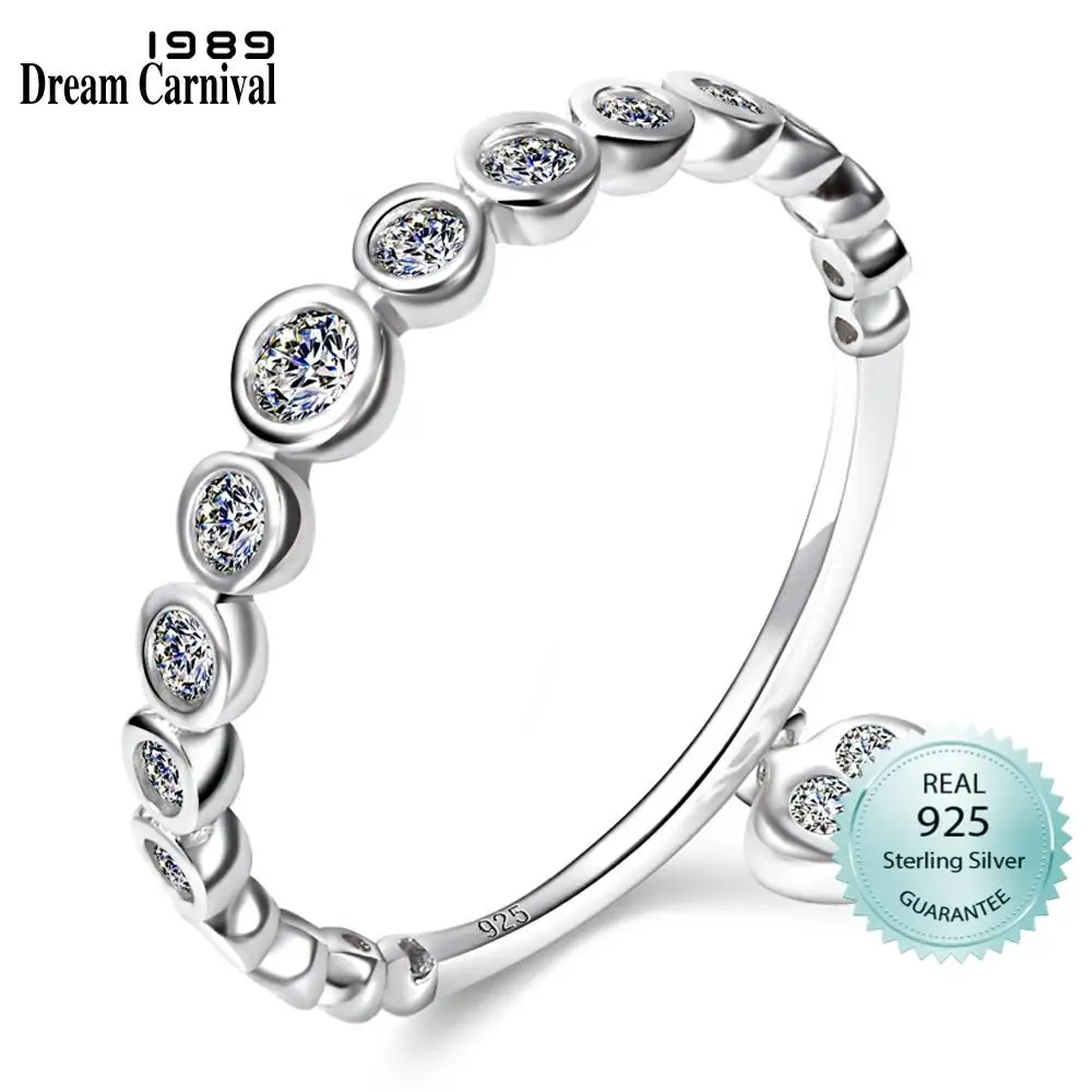 

DreamCarnival 1989 New Lover Gift Midi Ring Cubic Zircon Jewelry Silver 925 Small Heart Charm Ring for Girl Wedding Band SJ24311