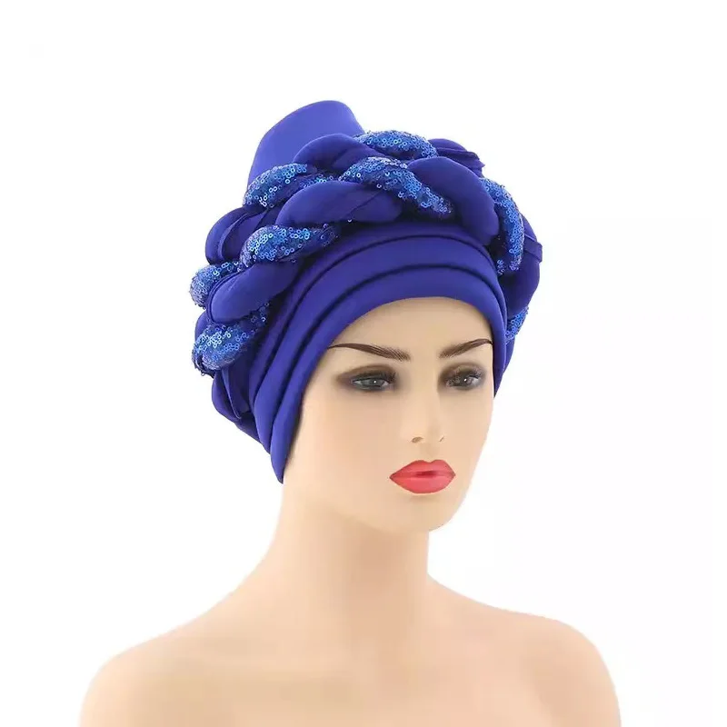 Новейший африканский головной платок женский мягкий модный плиссированный с