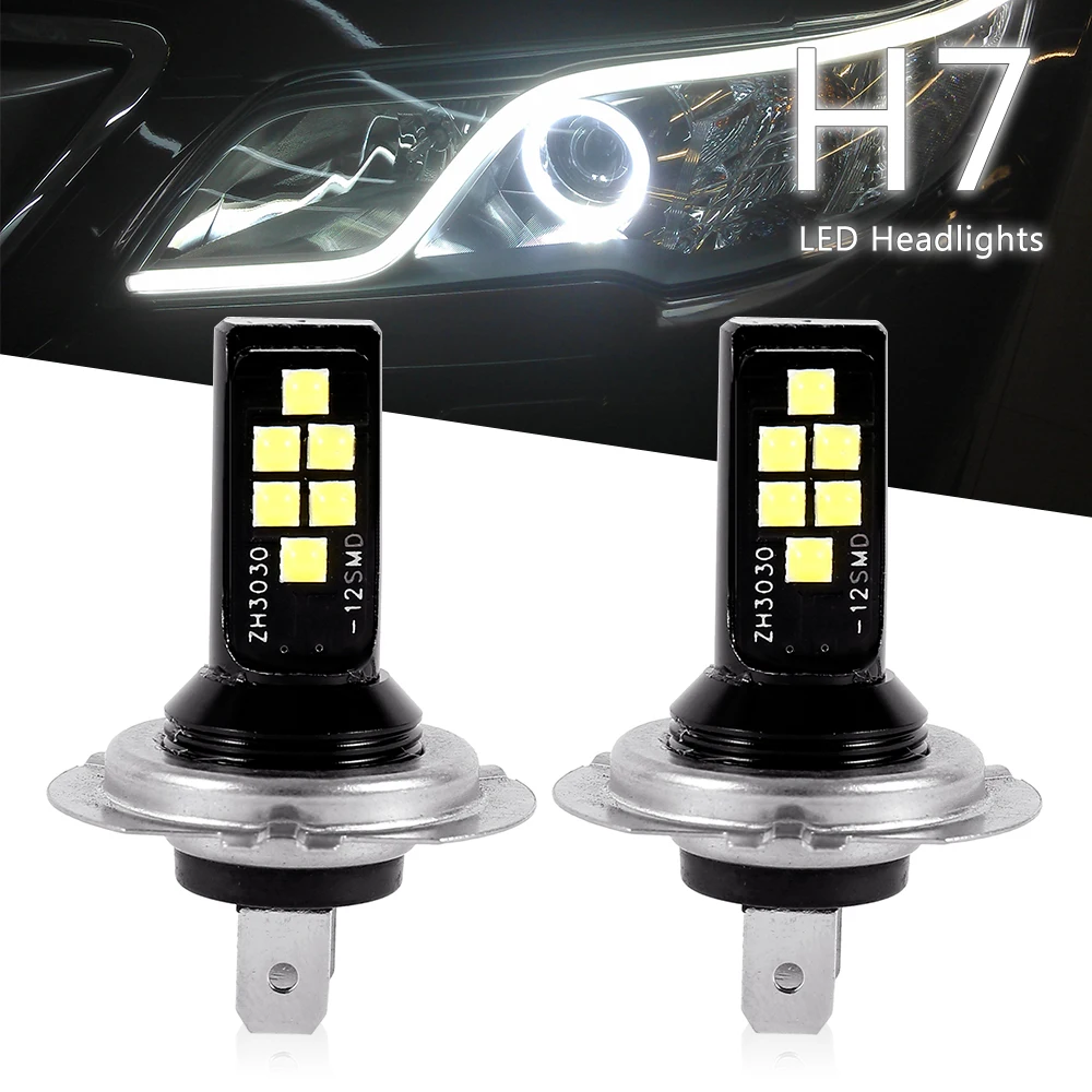 2 шт. Автомобильные светодиодные лампы H7 12 SMD FLS3535 1400 лм|Автомобильная