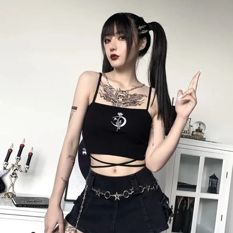 

Women Short Camisole Summer Embroidery Sexy Short Women Vest Camisole Casual White Black And Vest Fashion Sleeveless Top And Whi