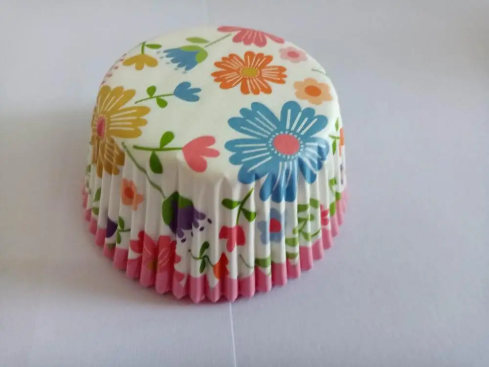 50 шт. радужных цветов бумажные чашки для торта вкладыши выпечки кексов футляры