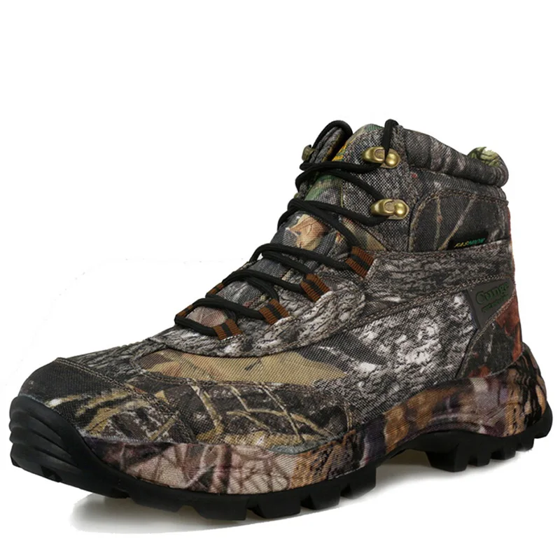 001black CUNGE Outdoor Tactical Sport Men's Shoes Waterproof Hiking Shoes Male Outdoor Winter Hunting Boots Mountain Shoes Men Army Boot - Цвет: 001black