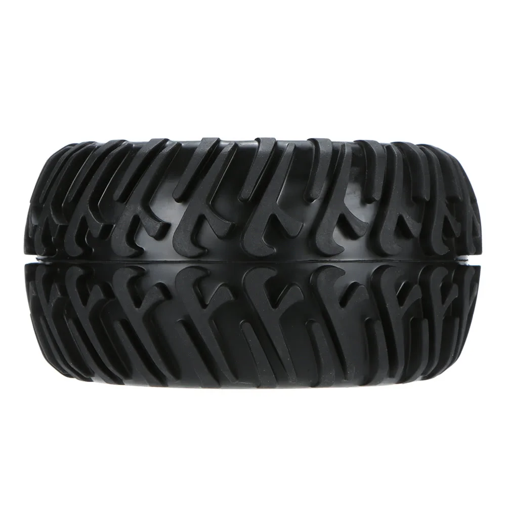 

4Pcs Black Wheel Rim and Tire for 1/10 HSP 94111 94188 Monster Truck