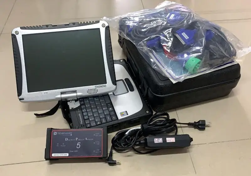 Инструмент для сканирования грузовика Dearborn Dpa5 без Bluetooth программного обеспечения HDD SSD ноутбук CF19 сенсорный экран 4 ГБ ОЗУ адаптер для планшета Полный комплект