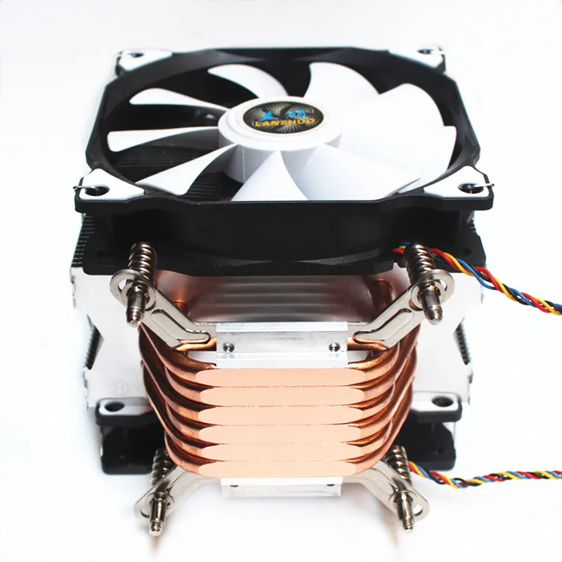 LANSHUO CPU бесшумный одиночный вентилятор 6 тепловых труб 4 проводных ligent контроль