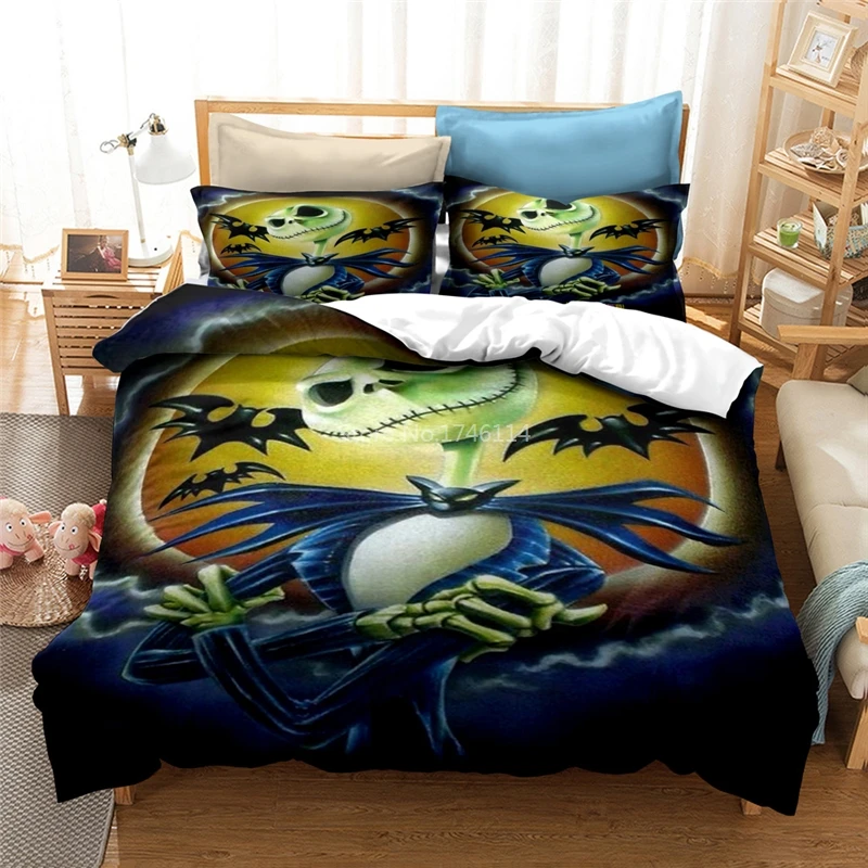 3D Кошмар перед Рождеством Комплект постельного белья королевского размера