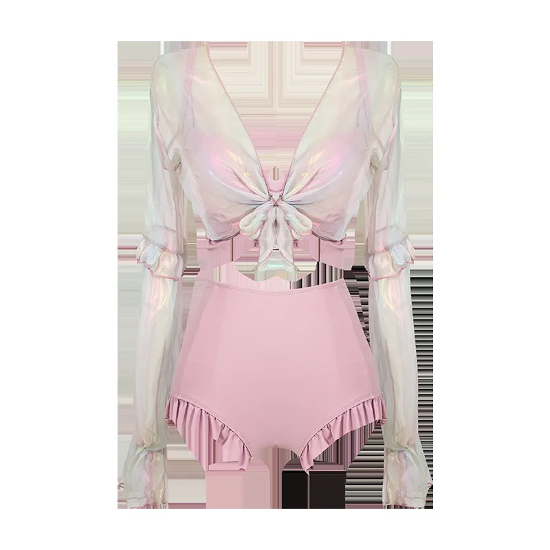 Купальник женский из двух предметов милая бикини с завышенной талией в японском