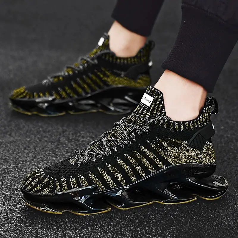 

2021 Men Sneakers Mesh Breathable Running Sport Shoes Male Lace Up Non-slip Casual Mens Shoes Blade Shoes Zapatillas De Deporte