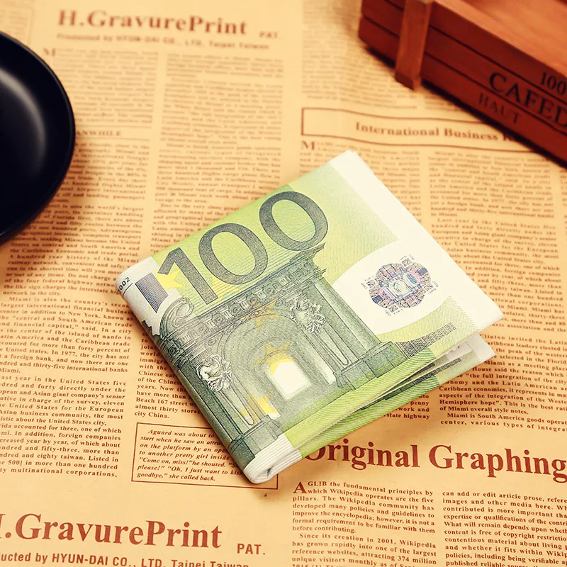 Coin Pattern Wallet Male Personality Creative Ladies Wallets Ultra-thin Short Purse 3 | Багаж и сумки