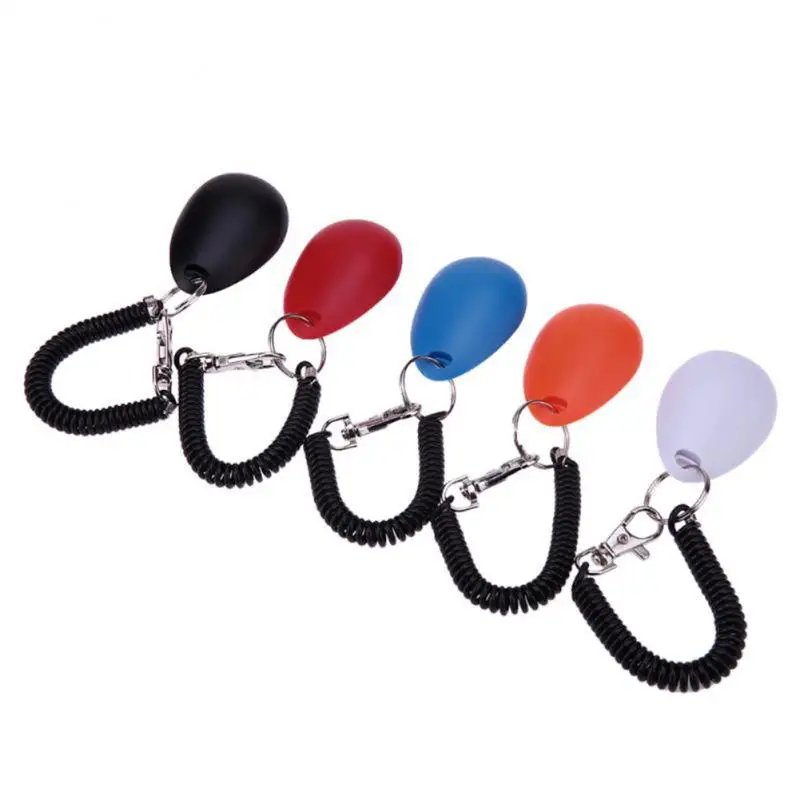 1PC Pet Training Clicker Plastic Cat Dog Adjustable Sound Aid Wrist Strap Key Chain Whistle Accessories | Дом и сад