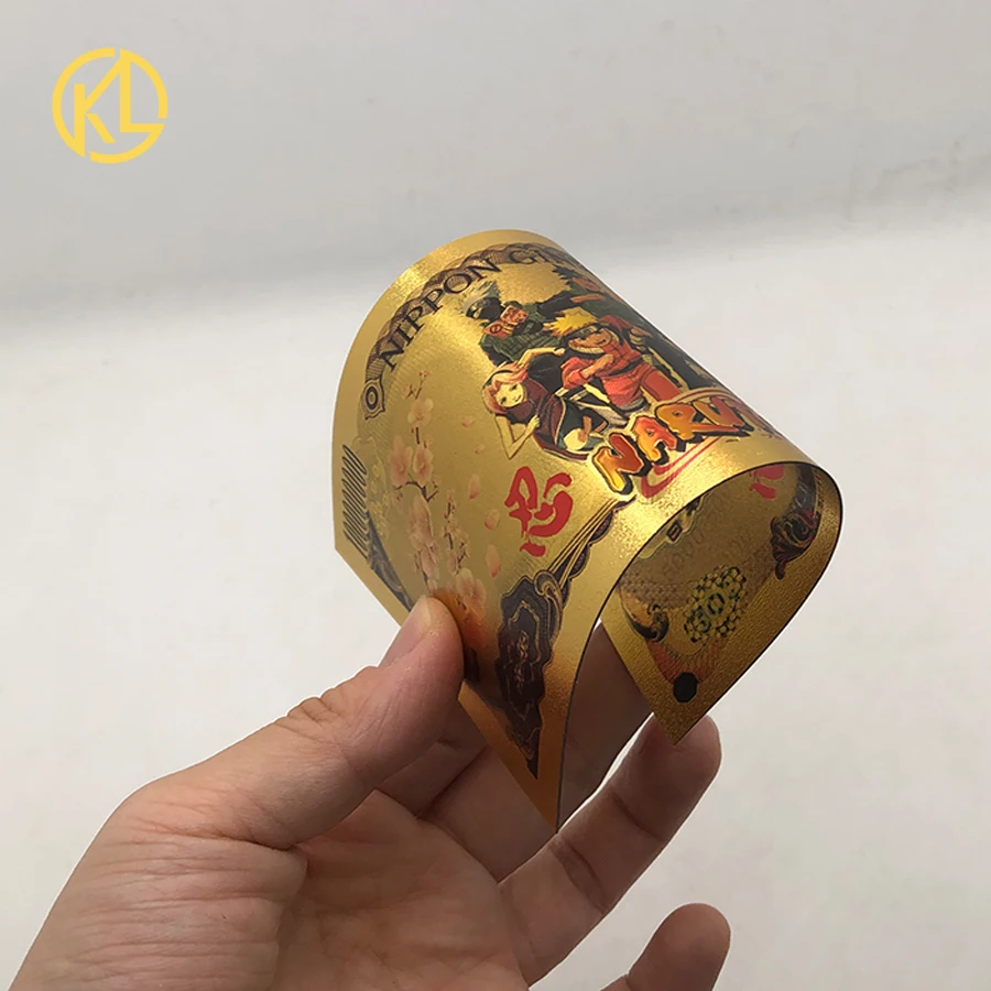 10 шт. японский аниме удзумаки Кушина 10000 иен Золотой Пластиковый Сувенирный