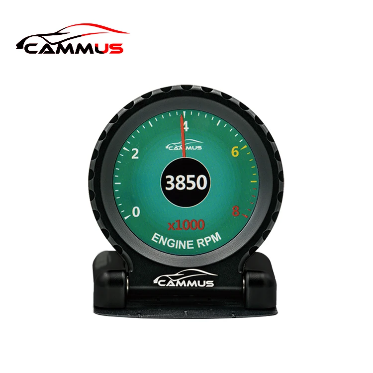 

CAMMUS DIY Plug & Play Car Modification LCD Gauge Auto Meter fits both OBDII and Sensor (Speed, RPM)