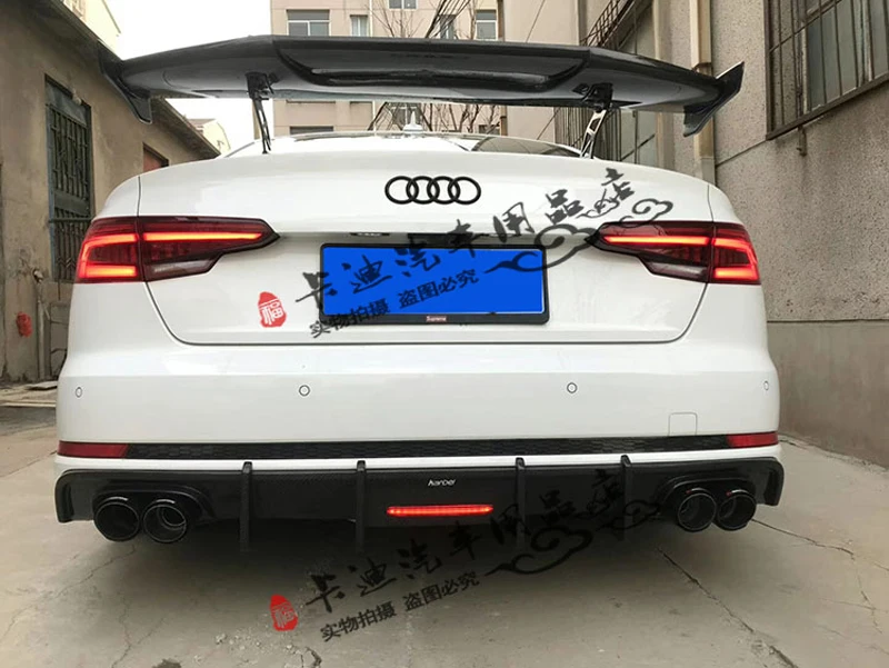 Высококачественный задний спойлер из углеродного волокна для Audi S4 A4 B8 B9 в стиле MAD