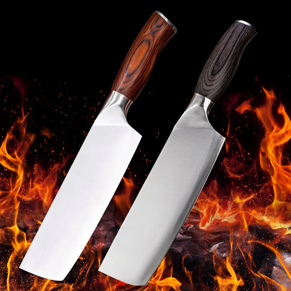 

9Cr1 8 накири из нержавеющей стали, кухонный нож, ножи для нарезки шеф-повара, инструменты, Бытовая Кухня, слайсер для мяса, аксессуары для гото...