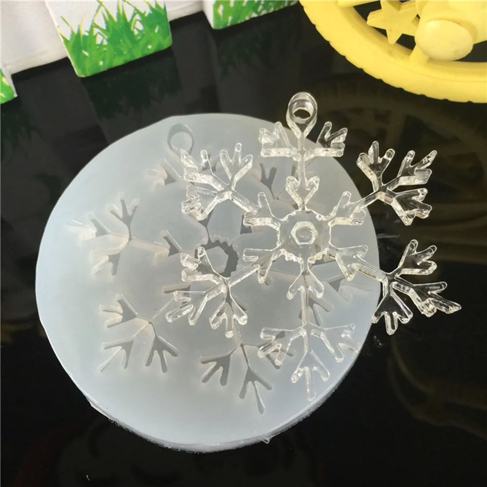 1 шт. силиконовые формы в виде снежинки для украшений из УФ смолы|Формы тортов| |
