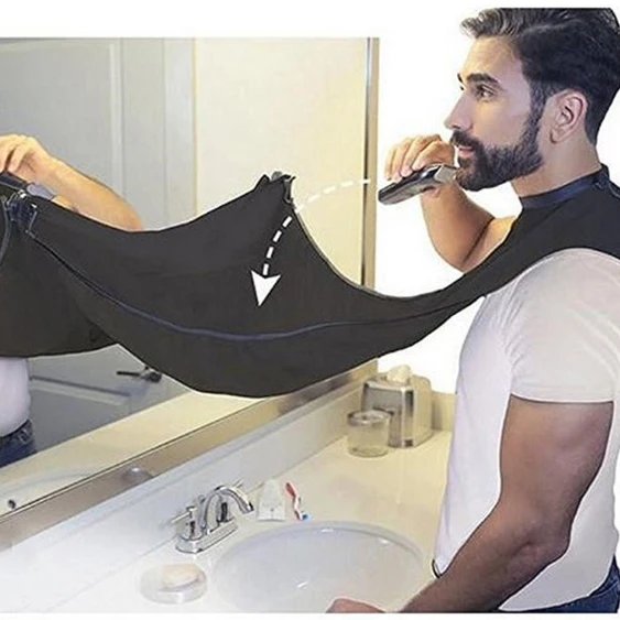 

Новинка, Мужской фартук для бритья бороды, уход за волосами, нагрудники для взрослых, держатель для бритвы, органайзер для ванной комнаты, по...