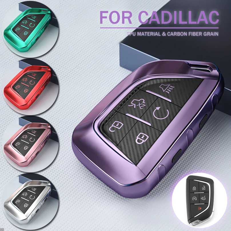 

Новый дизайн автомобильного ключа для Cadillac CT5 2019 2020 5 кнопок, Новый Умный строительный ключ, защитный брелок
