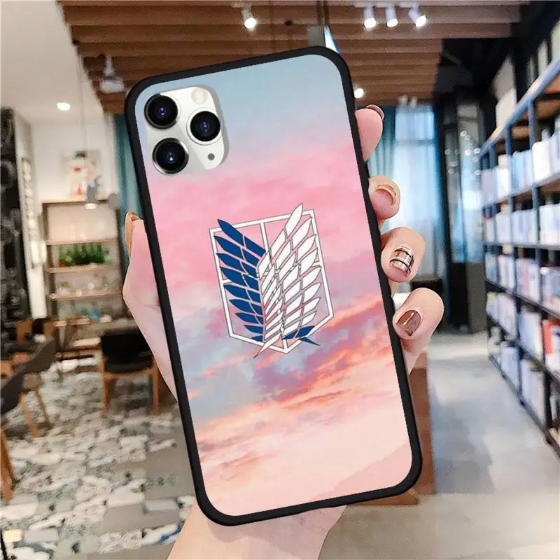 

Anime Attack On Titan luxury brand Phone Case shell funda coque for iPhone 11 12 mini pro XS MAX 8 7 6 6S Plus X 5S SE 2020 XR