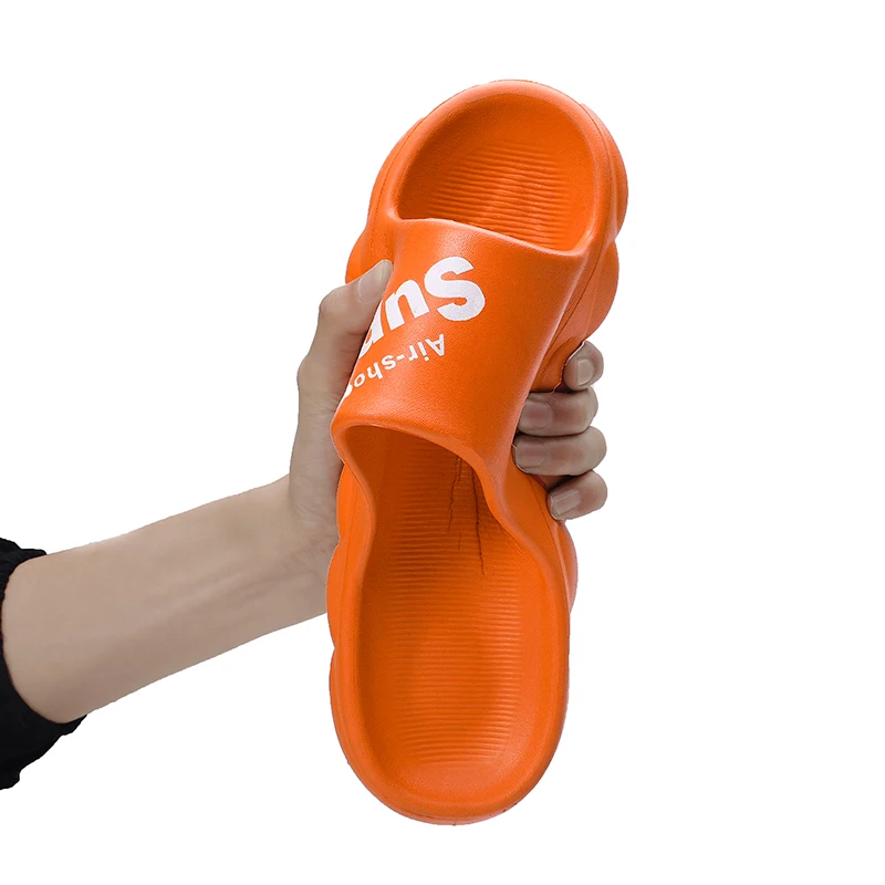 

2021Summer New Men's Slides Breathable Cool Beach Sandals Flip Flops Outdoor Indoor Fish Mouth Men Slippers Soft Light Sandalias