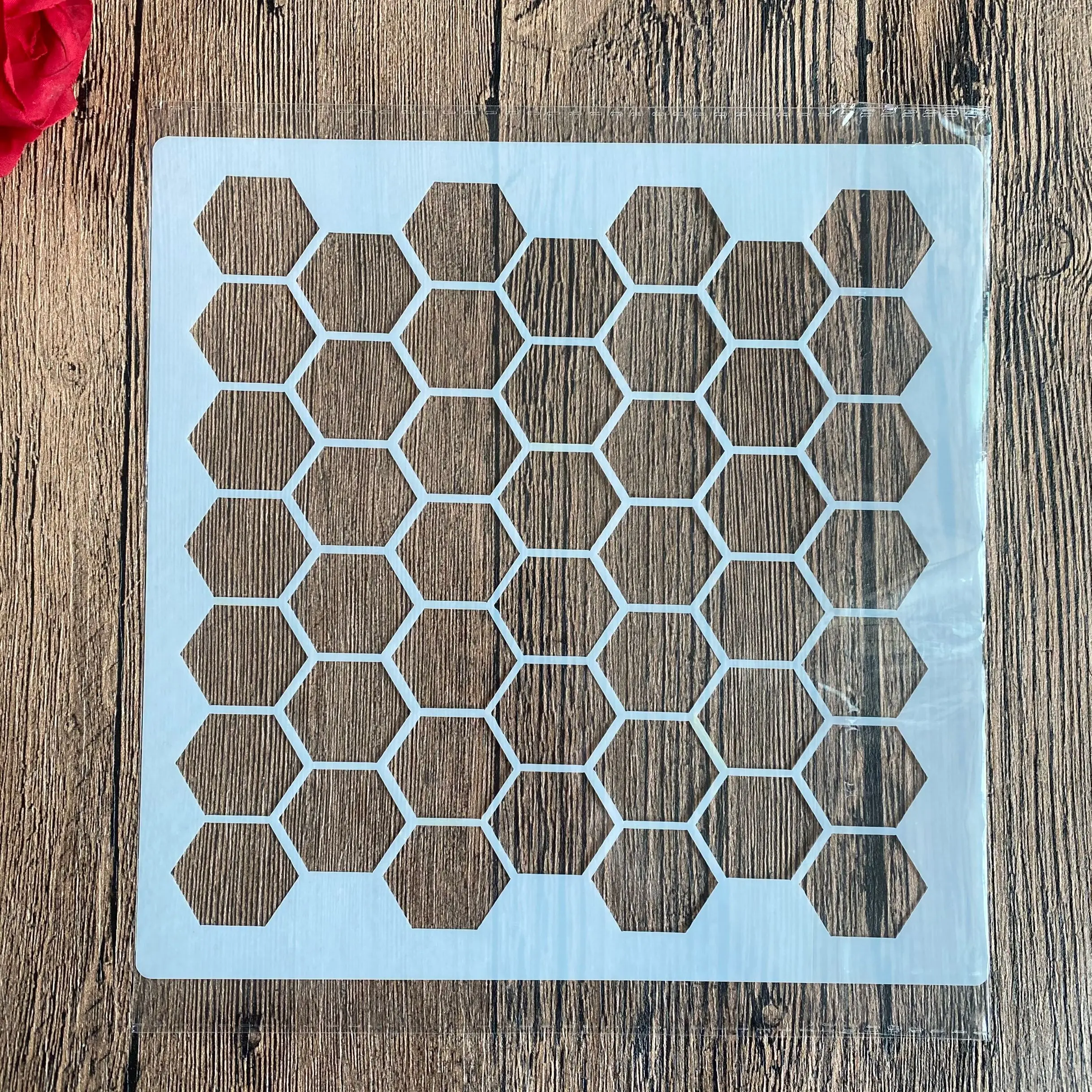 

20 *20 cm hexagon DIY mandala mold for painting stencils stamped photo album embossed paper card on wood, fabric, wall