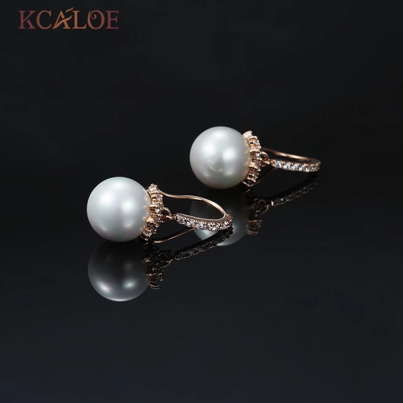 KCALOE Стразы Висячие Серьги серебряного цвета и розового золота роскошные